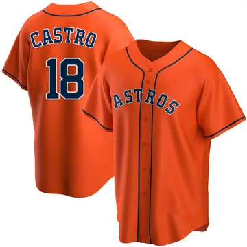 Jason Castro Men's Houston Astros Replica Alternate Jersey - Orange