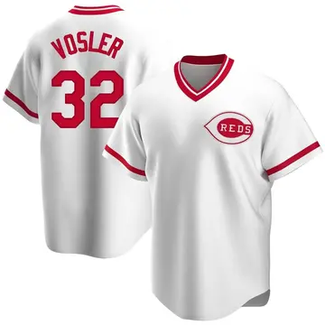 Jason Vosler Men's Cincinnati Reds Replica Home Cooperstown Collection Jersey - White