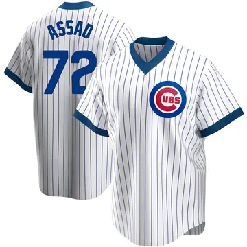 Javier Assad Men's Chicago Cubs Replica Home Cooperstown Collection Jersey - White