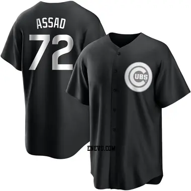 Javier Assad Men's Chicago Cubs Replica Jersey - Black/White