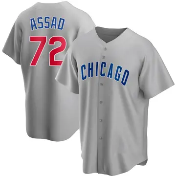 Javier Assad Men's Chicago Cubs Replica Road Jersey - Gray