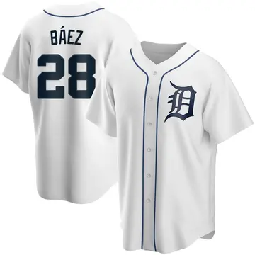 Javier Baez Youth Detroit Tigers Replica Home Jersey - White