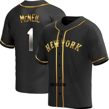 Jeff McNeil Youth New York Mets Replica Alternate Jersey - Black Golden