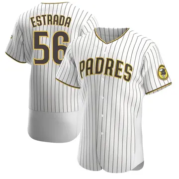 Jeremiah Estrada Men's San Diego Padres Authentic Home Jersey - White/Brown