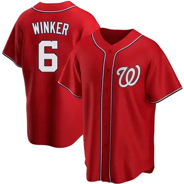 Jesse Winker Men's Washington Nationals Replica Alternate Jersey - Red