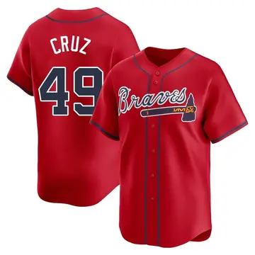 Jesus Cruz Men's Atlanta Braves Limited Alternate Jersey - Red