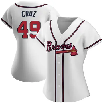Jesus Cruz Women's Atlanta Braves Replica Home Jersey - White