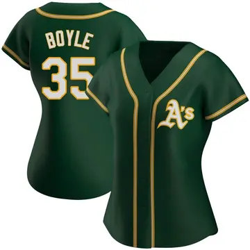 Joe Boyle Women's Oakland Athletics Authentic Alternate Jersey - Green