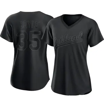 Joe Boyle Women's Oakland Athletics Authentic Pitch Fashion Jersey - Black