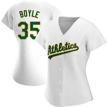 Joe Boyle Women's Oakland Athletics Replica Home Jersey - White