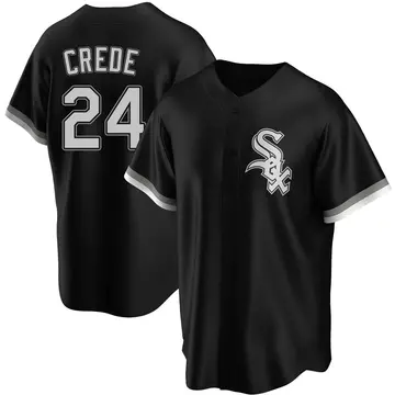 Joe Crede Men's Chicago White Sox Replica Alternate Jersey - Black