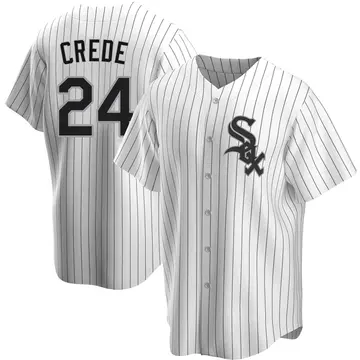 Joe Crede Men's Chicago White Sox Replica Home Jersey - White
