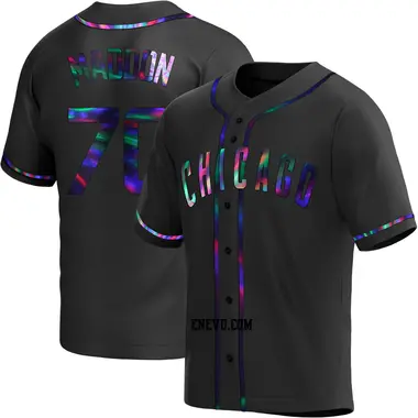 Joe Maddon Youth Chicago Cubs Replica Alternate Jersey - Black Holographic