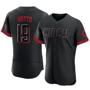 Joey Votto Men's Cincinnati Reds Authentic 2023 City Connect Jersey - Black