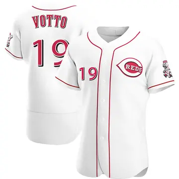 Joey Votto Men's Cincinnati Reds Authentic Home Jersey - White