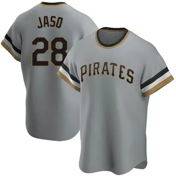John Jaso Youth Pittsburgh Pirates Replica Road Cooperstown Collection Jersey - Gray