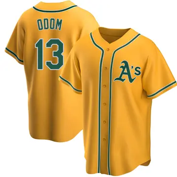 John Odom Men's Oakland Athletics Replica Alternate Jersey - Gold