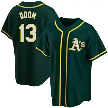 John Odom Men's Oakland Athletics Replica Alternate Jersey - Green