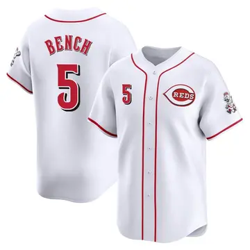 Johnny Bench Men's Cincinnati Reds Limited Home Jersey - White