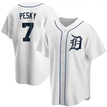 Johnny Pesky Youth Detroit Tigers Replica Home Jersey - White