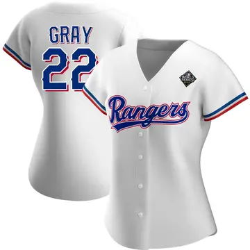 Jon Gray Women's Texas Rangers Authentic Home 2023 World Series Jersey - White