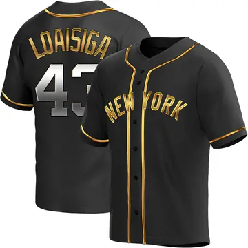 Jonathan Loaisiga Men's New York Yankees Replica Alternate Jersey - Black Golden