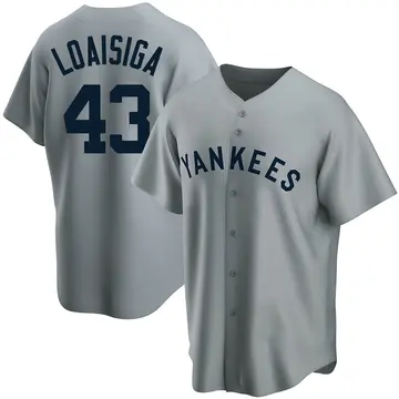 Jonathan Loaisiga Men's New York Yankees Replica Road Cooperstown Collection Jersey - Gray