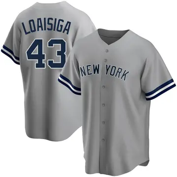 Jonathan Loaisiga Men's New York Yankees Replica Road Name Jersey - Gray