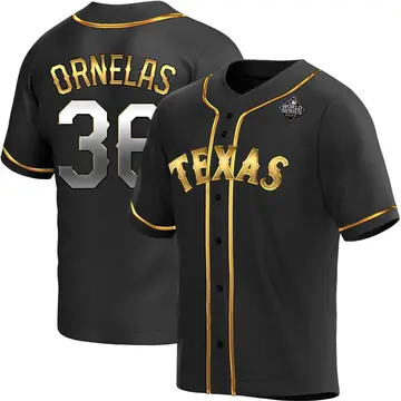 Jonathan Ornelas Men's Texas Rangers Replica Alternate 2023 World Series Jersey - Black Golden