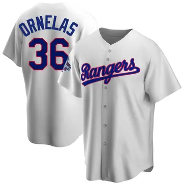 Jonathan Ornelas Men's Texas Rangers Replica Home Cooperstown Collection 2023 World Series Champions Jersey - White