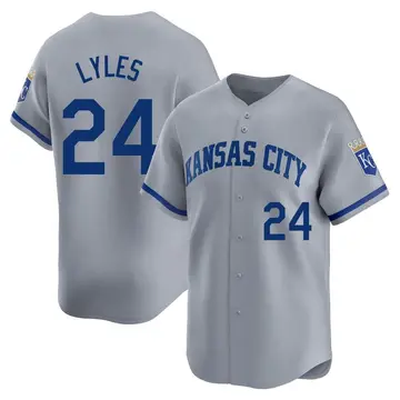 Jordan Lyles Men's Kansas City Royals Limited Away Jersey - Gray