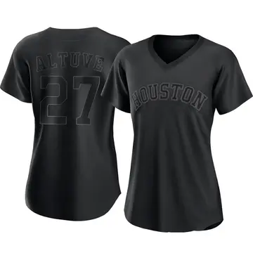 Jose Altuve Women's Houston Astros Authentic Pitch Fashion Jersey - Black