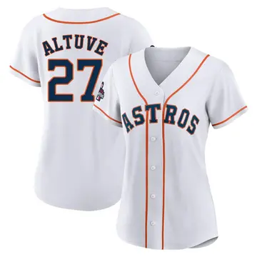 Jose Altuve Women's Houston Astros Replica 2022 World Series Champions Home Jersey - White