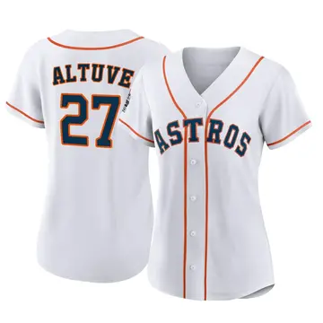 Jose Altuve Women's Houston Astros Replica 2022 World Series Home Jersey - White