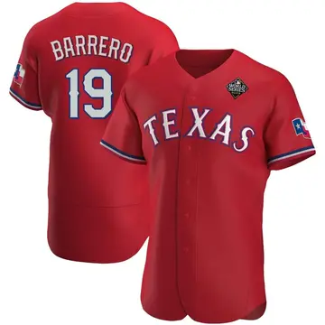 Jose Barrero Men's Texas Rangers Authentic Alternate 2023 World Series Jersey - Red