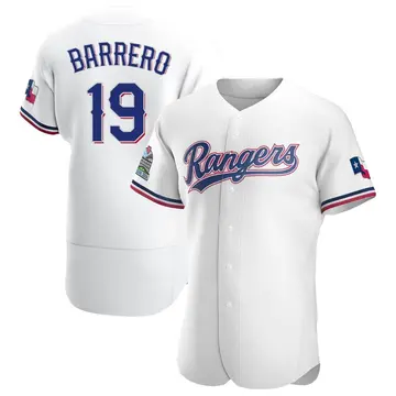 Jose Barrero Men's Texas Rangers Authentic Home Jersey - White
