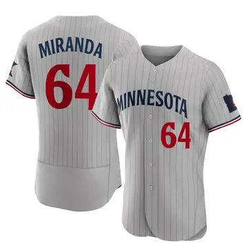 Jose Miranda Men's Minnesota Twins Authentic Road Jersey - Gray
