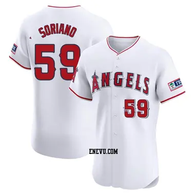 Jose Soriano Men's Los Angeles Angels Elite Home Patch Jersey - White