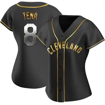 Jose Tena Women's Cleveland Guardians Replica Alternate Jersey - Black Golden