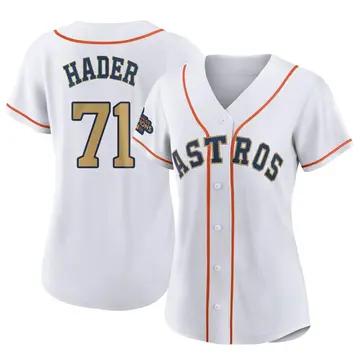 Josh Hader Women's Houston Astros Authentic White 2023 Collection Jersey - Gold