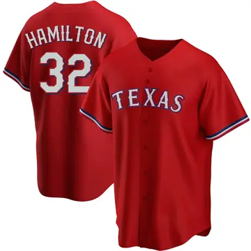 Josh Hamilton Men's Texas Rangers Replica Alternate Jersey - Red