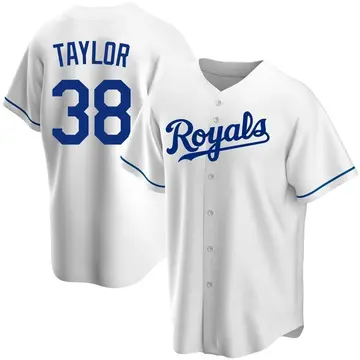 Josh Taylor Men's Kansas City Royals Replica Home Jersey - White