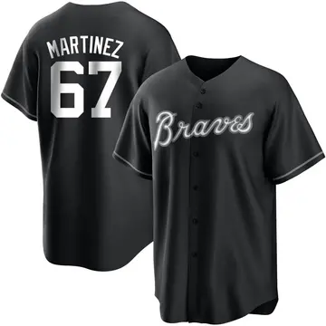 J.P. Martinez Youth Atlanta Braves Replica Jersey - Black/White