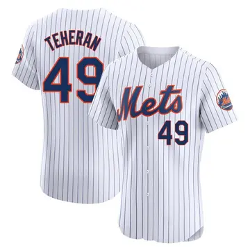 Julio Teheran Men's New York Mets Elite Home Jersey - White