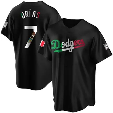 Julio Urias Men's Los Angeles Dodgers Replica Mexican Flag Jersey - Black