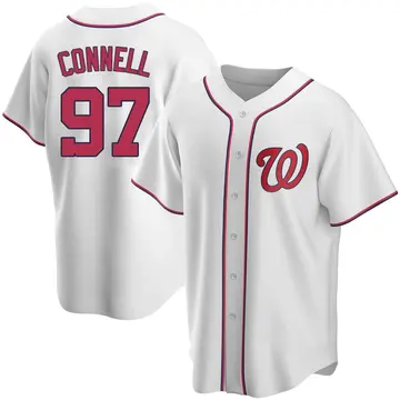 Justin Connell Men's Washington Nationals Replica Home Jersey - White