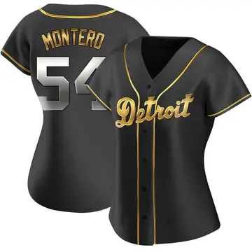 Keider Montero Women's Detroit Tigers Replica Alternate Jersey - Black Golden