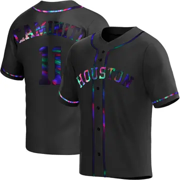 Ken Caminiti Youth Houston Astros Replica Alternate Jersey - Black Holographic