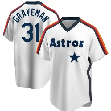 Kendall Graveman Men's Houston Astros Replica Home Cooperstown Collection Team Jersey - White