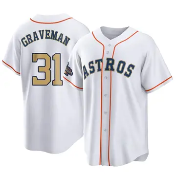 Kendall Graveman Men's Houston Astros Replica White 2023 Collection Jersey - Gold